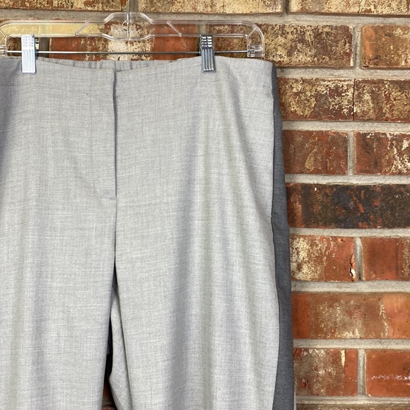 J. JILL Gray Dress Pants Tuxedo Stripe Straight Leg Size 16 NWT - Picture 3 of 7